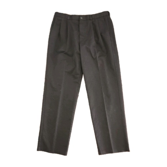 Nordstrom Other - Nordstrom Smartcare Pleated Black Cotton Chino Dress Pants 34X31 Actual